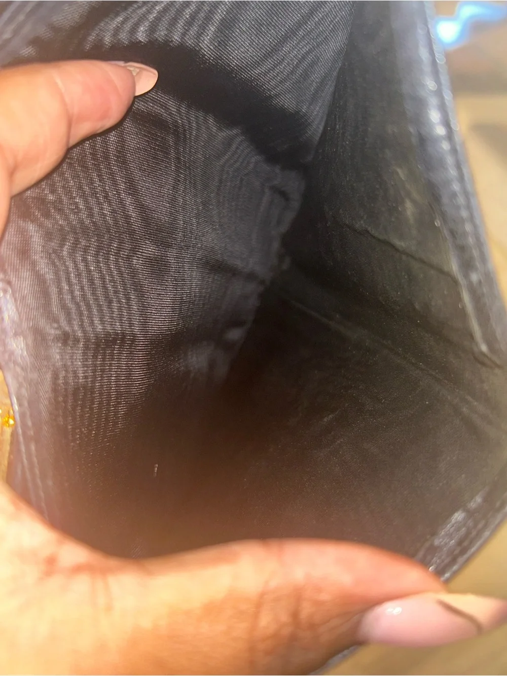 CHANEL Black Lambskin Leather Long Wallet